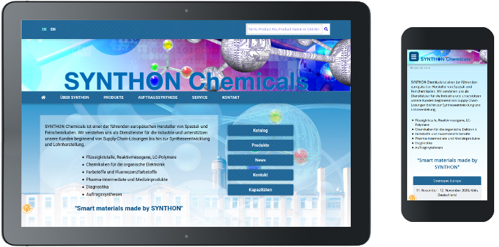 Referenz Homepageerstellung SYNTHON  Chemicals