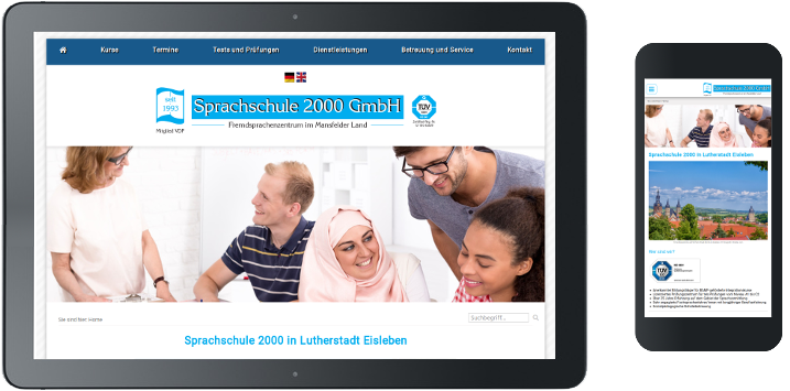 Webdesign für Sprachschule in Eisleben
