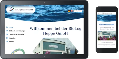 Redesign für den Chitosan-Hersteller BioLog Heppe GmbH | biolog-heppe.de