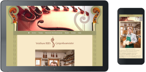 Website für halleschen Geigenbaumeister Wolfram Ries