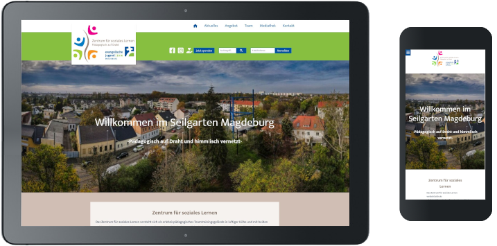 Webdesign für Seilgarten Magdeburg