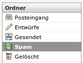 SPAM-Ordner in Webmail