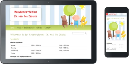 Webdesign Kinderarztpraxis Zeddies